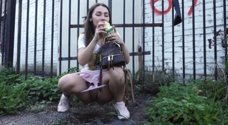 public pissing beautiful naked image