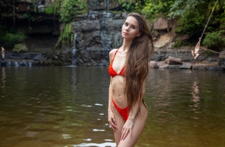 tynd teenager bikini høj kvalitet flot Foto