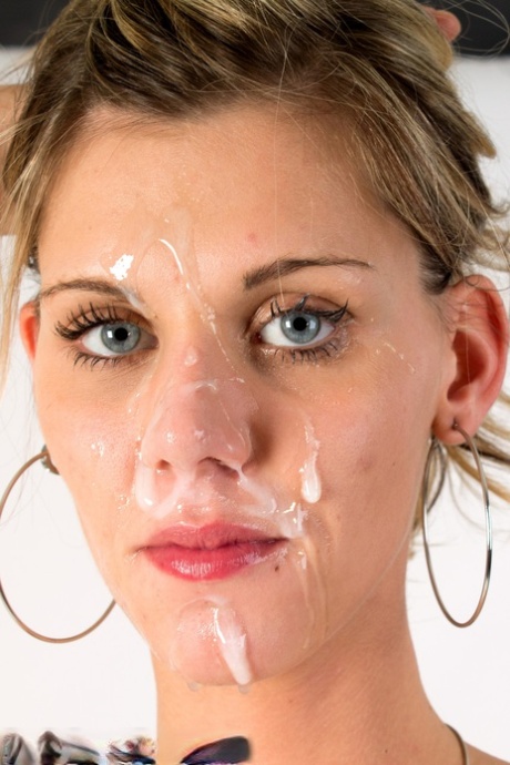 semen en la cara hermosa parte superior galerías