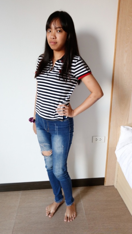 asiatiska jeans konstporr bild
