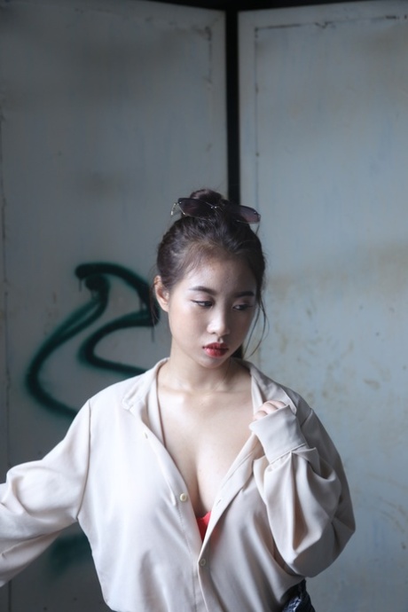 adolescente asiática de grandes tetas perfecto de alta calidad foto