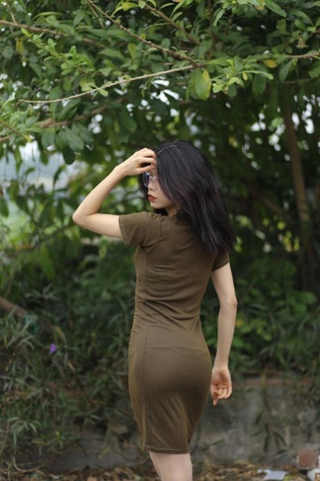 asiatische Brille nackt perfekte archiv