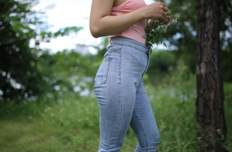 stramme jeans top varmt fotos